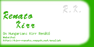 renato kirr business card